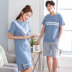 2 bộ của giá vài bộ đồ ngủ mùa hè cotton ngắn tay nightdress set Hàn Quốc người đàn ông dễ thương của phụ nữ nhà mùa hè dịch vụ bộ đồ the thao nữ hàng hiệu Cặp đôi