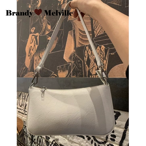 Белая сумка подмышку, сумка на одно плечо