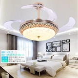 Круглый невидимый светодиодный вентилятор для гостиной для спальни, современная люстра, светильник