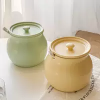 1300ML Ceramic Seasoning Bottle Honey Jar with spoon