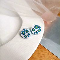 Белые серьги, серебро 925 пробы
