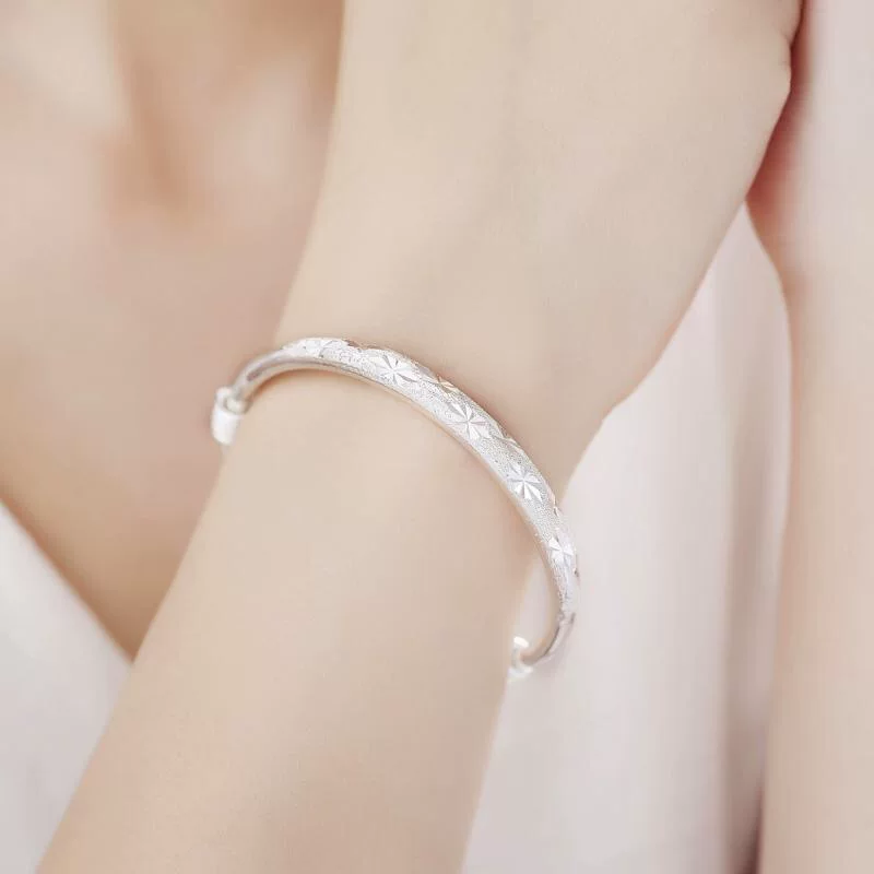 Silver bracelet, accessory, silver 999 sample, Korean style, 925 sample silver
