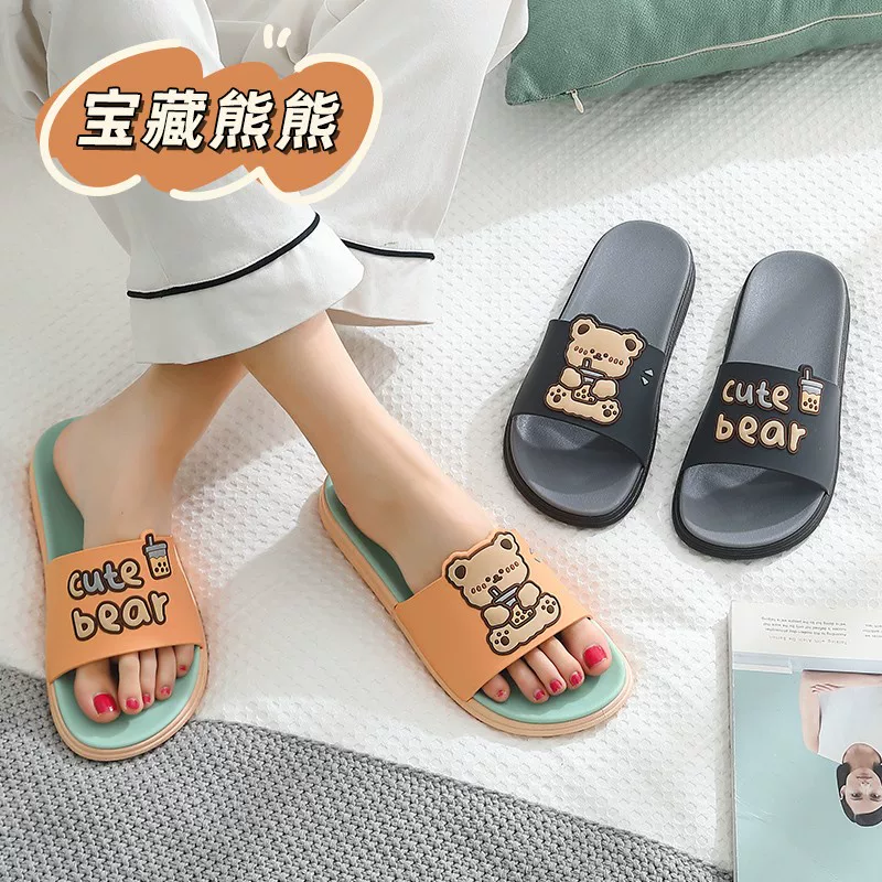 Japanese summer cute non-slip slippers for bath, for beloved