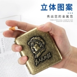 Мужской бронзовый ретро портсигар, портативная металлическая трехмерная подарочная коробка