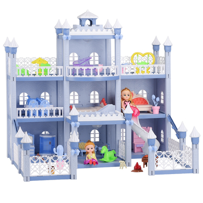quần áo cho búp bê Trẻ em dài -Công chúa Doll House Villa Castle Mới Dream Princess House Set Túi Túi quà sinh nhật Đồ chơi ngôi nhà búp bê quần áo búp bê 