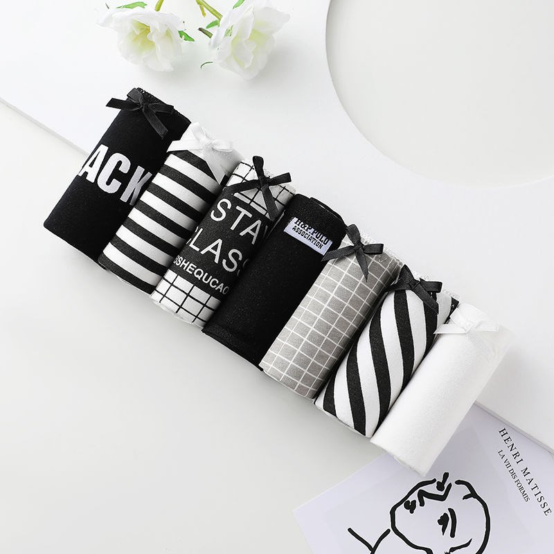 214212 # & 7-Pack & Cotton Girls-6e0underpants female summer ma'am Cotton girl pure cotton girl student solar system Big size No trace student Korean version lovely Sweet