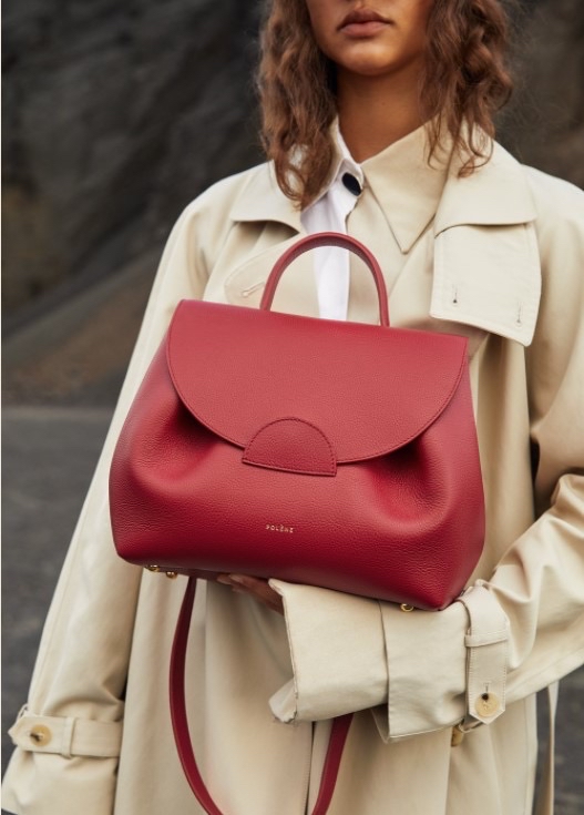 Red (Litchi Peel)Large POLENE Bag female ins Minority Design 2021 new pattern tide commute Versatile large capacity portable Female bag