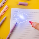 Невидимая лампа освещает ультрафиолетовые линии ультрафиолетовой линии сеть красного обмана исповеди, написание бесцветного анти -пипеткого дневного магии