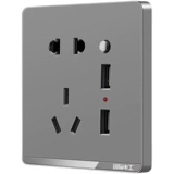 国际电工 Тип 86 панель панели панели домашнего питания Две три заглушки пять -отверстие с USB Multi -Hole Spocket