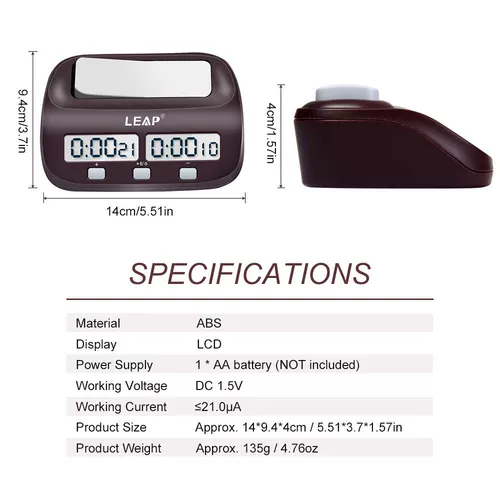 Digital Chess Clock Stop timer Count Down Chess Timer with A