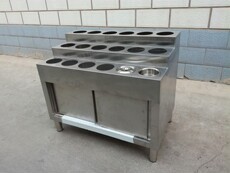 Приправы станции 定做酱料柜不锈钢份数盆厨房果酱台自助餐火锅店调味料盒味盅圆盘