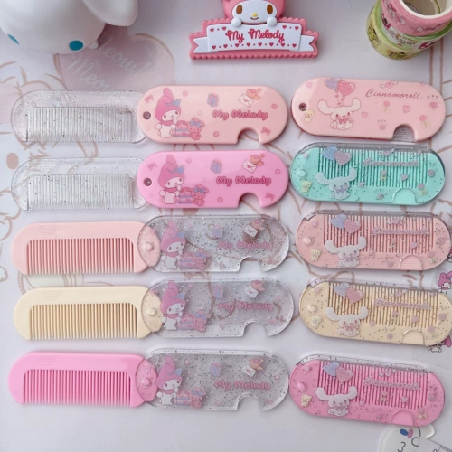 Милая расческа, складная сумка, портативная переносная челка