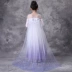 Aisha Princess Dress Cô gái Frozen 2 Màu trắng Aisha Princess Dress Trẻ em Aisha Birthday Dress Summer - Váy