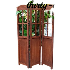 bjd场景道具娃屋 diy手工材料包bjd6分尺寸迷你家具复古屏风娃屋场景摆件木工屏风