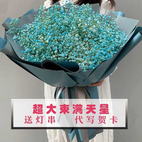 Полный Tianshan Dry Flower Букет Супер большой гигантский день рождения подарок на день рождения День святого Валентина дайте подруге черные руки руки с цветами и огнями