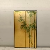 Phong 
            cách Nhật Bản tối giản theo phong cách tối giản vẽ tay bình phong tre vàng bức tranh nghệ thuật xếp vách ngăn di động phòng khách thành bình phong gấp gia đình