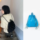 Матовая сумка, рюкзак, Южная Корея, с драгоценным камнем, на шнурках