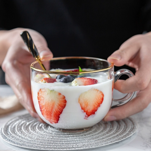 Портативная стеклянная чайная чашка, 470 мл