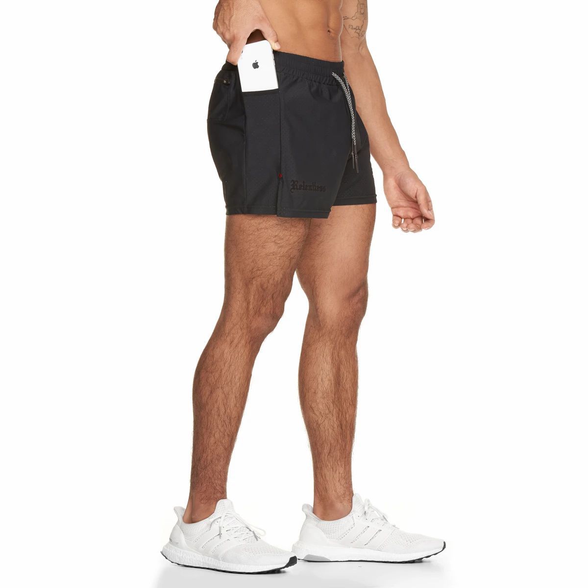 Black2021 new pattern Quick drying Bodybuilding shorts male Mesh ventilation Basketball pants brother Squat train motion Three minutes of pants summer