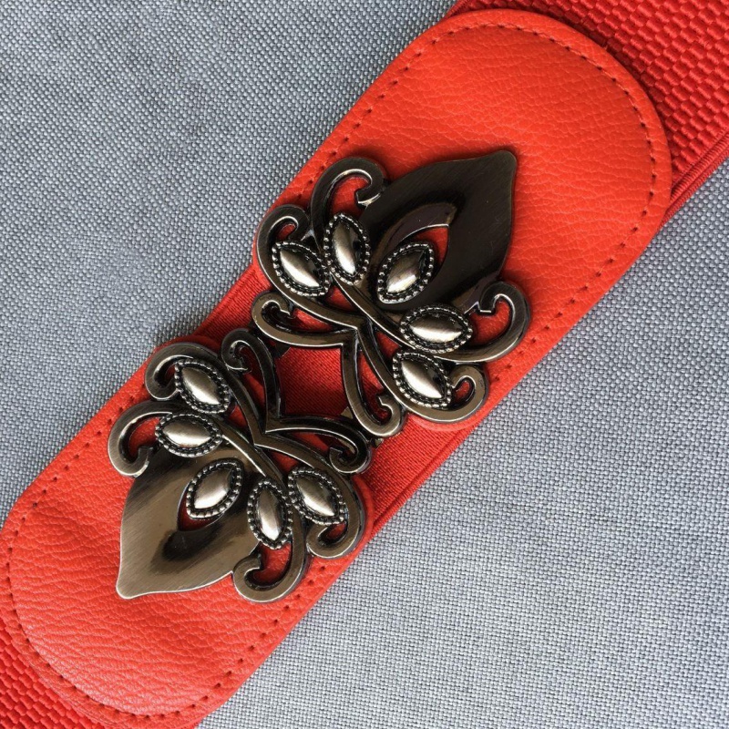 Calcium Magnesium Wide 005 Red (About 6.5)Lose money impulse Loose and tight belt Women Tightness elastic force Width Waistband female Dress Fine black belt