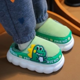 Детские мультяшные демисезонные нескользящие удерживающие тепло тапочки для мальчиков, подходит для подростков