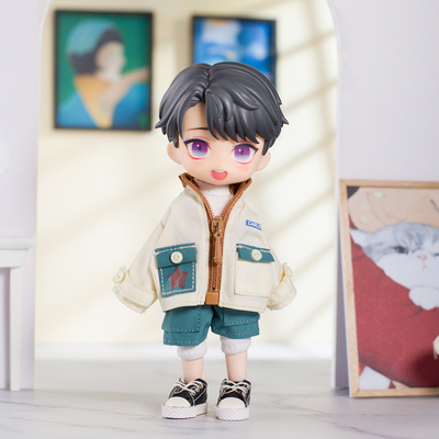 taobao agent OB11 baby jacket loose stand -up leading star jacket set casual worker shorts 12 points BJD GSC molly P9