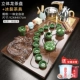 khay gỗ hương Bộ trà kung fu đất sét màu tím hộ gia đình bếp cảm ứng thương mại khay trà sứ xanh trắng tất cả trong một thiết bị đun sôi nước hoàn toàn tự động bộ khay trà gỗ tự nhiên bộ ấm chén gỗ hương