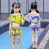 Cô gái đồ bơi chia nhỏ phù hợp với trẻ em dễ thương Cô gái Hàn Quốc thể thao trẻ em lớn bảo thủ kiểu váy quần bơi - Đồ bơi trẻ em Đồ bơi trẻ em