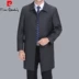 áo khoác blazer nam Áo gió nam Pierre Cardin mùa thu đông dài quá đầu gối áo khoác dành cho ông bố công sở mặc thường ngày ở độ tuổi trung niên và trung niên áo khoác mỏng Áo khoác