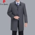 áo khoác blazer nam Áo gió nam Pierre Cardin mùa thu đông dài quá đầu gối áo khoác dành cho ông bố công sở mặc thường ngày ở độ tuổi trung niên và trung niên áo khoác mỏng Áo khoác