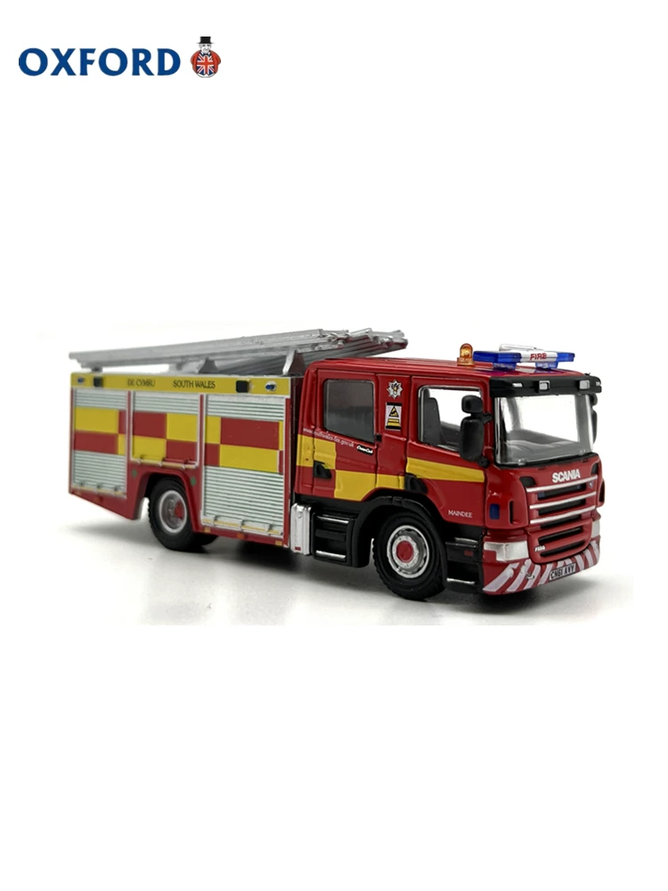 OXFORD Ladder, travel card case, truck, realistic car model, fire truck, scale 1:76
