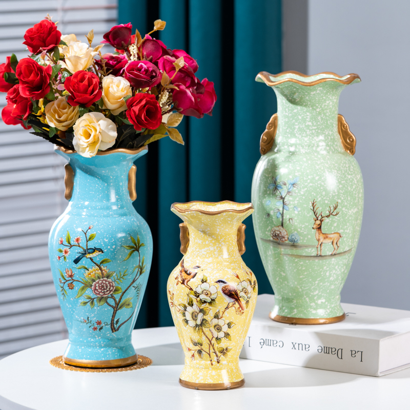 2023新款陶瓷花瓶水养北欧现代创意家居客厅餐厅干花插花装饰摆件