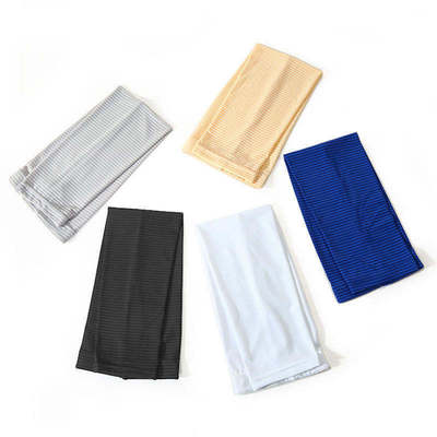 冰袖男女士防晒户外运动骑行夏季条纹冰丝袖套开车手臂遮阳套袖