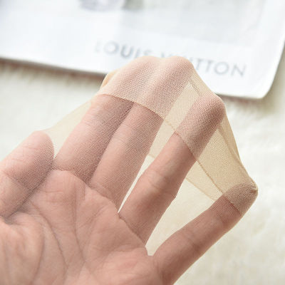 丝袜防勾丝女士短袜春夏季超薄款肤黑肉色隐形透明水晶百搭袜子女