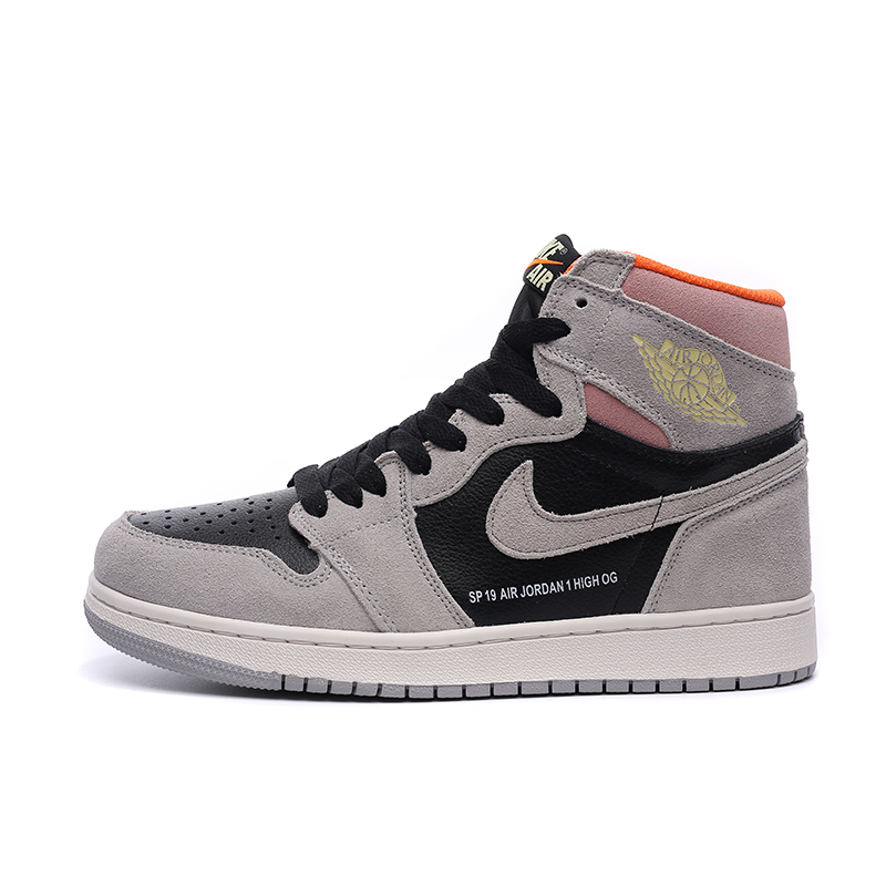 Aj1 GreyAirJordan AJ1 Gao Bang quality goods Nike Men's Shoes Wash blue Soot Obsidian Joe Women's Shoes Mint Green