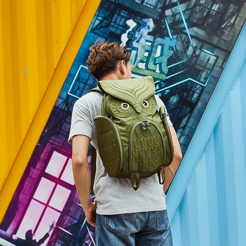 Рюкзак-улитка Morn Creations сова европейский и американский стиль повседневный рюкзак мужской большой емкости для путешествий переносной