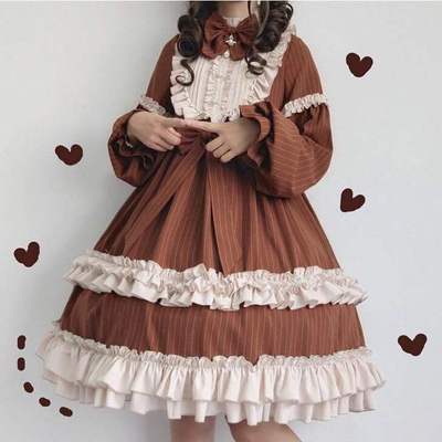 taobao agent Autumn retro dress, Lolita style, Lolita OP