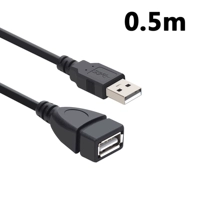 Черный удлинитель, 0.5м