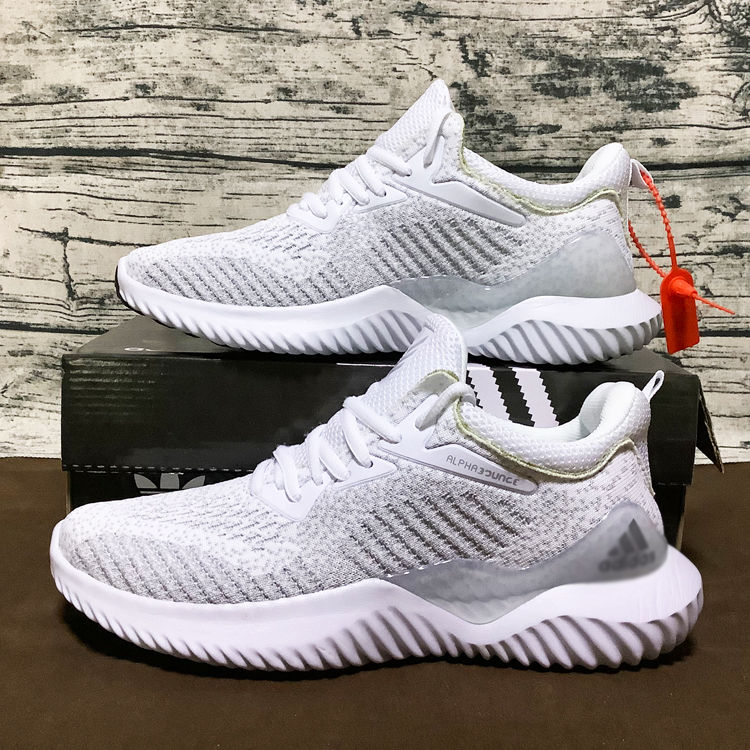 Alpha All WhiteBroken code Clearance official Official website quality goods Adidas Marathon shoes new pattern spring Clover alpha Running shoes leisure time Ice silk Breathable shoes men and women Coconut Mountaineering gym shoes