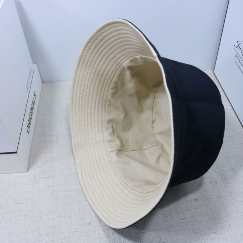 Double Sided (Solid Light Board - Black - Beige) - T13Double sided wear Hat female Women's hat two-sided Embroidery Versatile Basin cap Fisherman hat men and women lovely student Korean version