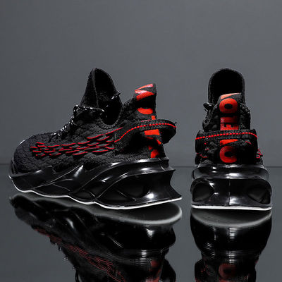 南极人男鞋夏季透气网红鞋子男士潮鞋百搭网面刀锋飞织鱼鳞运动鞋