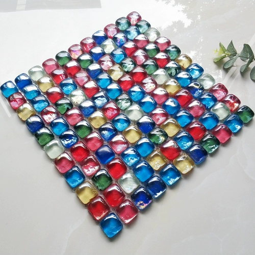 Современная и минималистичная синяя стеклянная мозаика на стену, хлеб