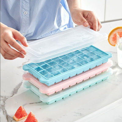 硅胶冰格模具自制冰棒雪糕模具带盖家用制冰速冻器冰箱冻冰块模具