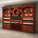 Твердое дерево настраиваемое красное винное шкаф Display Display Commercial Winery Winer Cellar European Retro Liquor Red Wine Scipe