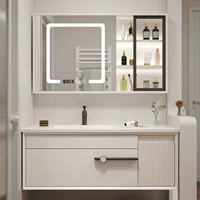 tủ gương nhà tắm thông minh Tủ phòng tắm đơn giản hiện đại kết hợp Tấm đá Tấm gốm tích hợp Gương thông minh Tủ phòng tắm Phòng tắm, rửa mặt, rửa bàn tu guong lavabo tủ gương trong phòng tắm