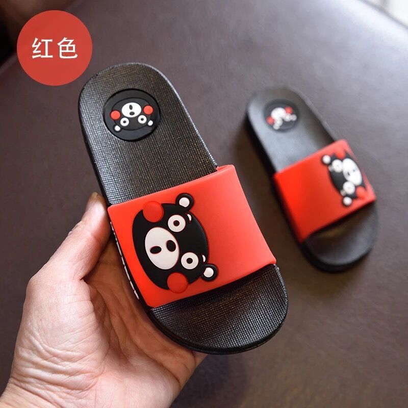Kumamoto & Redchildren slipper Boy slipper Autumn and winter summer Eldest child sandals  At home girl Shower Room take a shower non-slip Sandals male