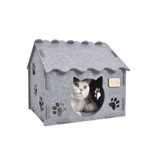 Легкий войлочный кошачий гнездо экологически чистый, долговечность, долговечный, тяжелый, четыре сезона универсальный зимний гнездо для ПЭТ -подушки может зуд