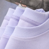 Крем -пурпурная 300 г тяжелая круглая толстовка для шеи сладкое пурпурное толстое мягкое мягкое универсальное пуловерное топ для мужчин и женщин