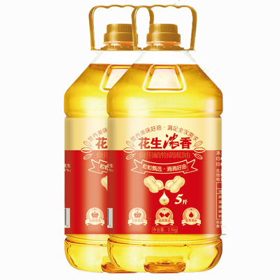 抢完即止】5斤花生油非转基因食用油调和油1桶5斤