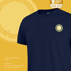 电竞t恤 加州大学欧文分校uci圆领纯棉美国irvine短袖t恤校服纪念品培训服 OTHER